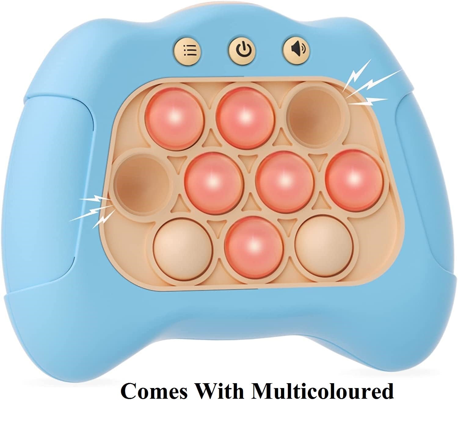LED Pop It Fidget Toy with Music,Four Modes and Electronic Speed Push Game for Stress Relief and Brain Exercise,Ideal for Adults, Boys and Girls (Multicoloured) LED Pop It Fidget Toy with Music,Four Modes and Electronic Speed Push Game for Stress Relief and Brain Exercise,Ideal for Adults, Boys and Girls (Multicoloured)